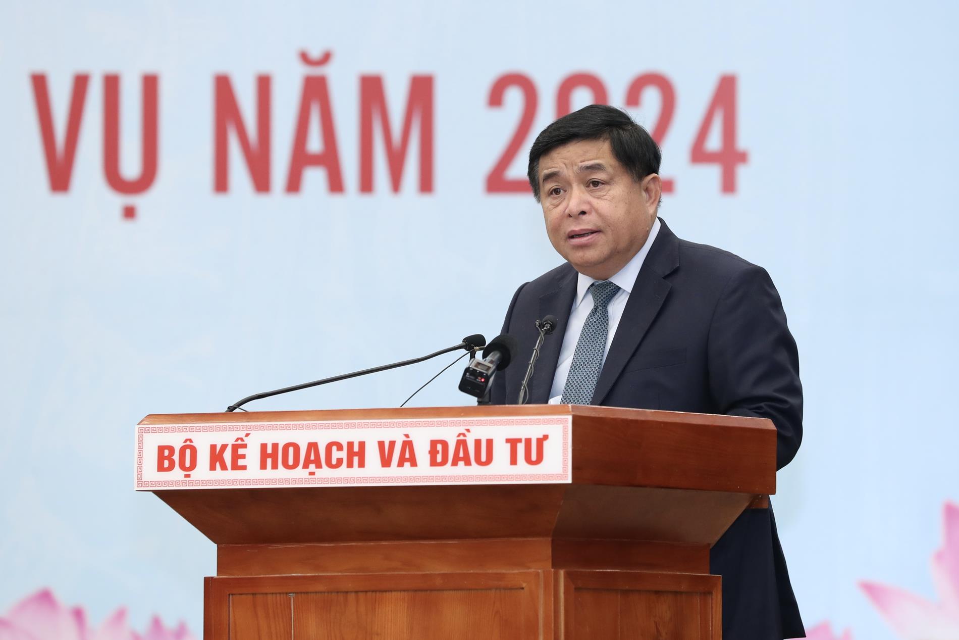 Bộ trưởng Nguyễn Chí Dũng phát biểu tại Hội nghị. Ảnh: MPI